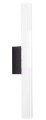 Czarny podłużny kinkiet 12W LED IP44 nowoczesny 61cm FAYETTE W0365 MAXLIGHT