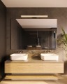 Czarny podłużny kinkiet 12W LED IP44 nowoczesny 61cm FAYETTE W0365 MAXLIGHT