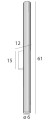 Czarny podłużny kinkiet 12W LED IP44 nowoczesny 61cm FAYETTE W0365 MAXLIGHT