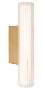 Złoty podłużny kinkiet 6W LED IP44 nowoczesny 31cm FAYETTE W0364 MAXLIGHT