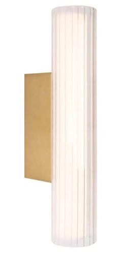 Złoty podłużny kinkiet 6W LED IP44 nowoczesny 31cm FAYETTE W0364 MAXLIGHT