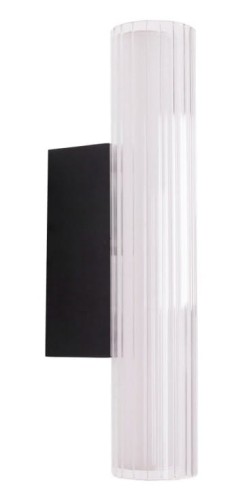 Czarny podłużny kinkiet 6W LED IP44 nowoczesny 31cm FAYETTE W0363 MAXLIGHT