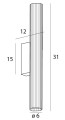 Czarny podłużny kinkiet 6W LED IP44 nowoczesny 31cm FAYETTE W0363 MAXLIGHT