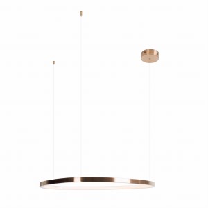 Lampa wisząca z ringiem LED 74cm kolor miedź do salonu CAYENNE P0606D MAXLIGHT