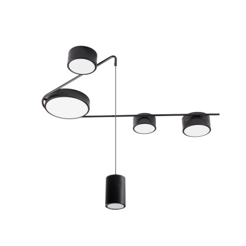 Czarna lampa sufitowa ze zwisem nowoczesna 32W LED do salonu ZUMAIA C0250 MAXLIGHT