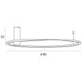 Lampa sufitowa okrąg złoty 80cm 20W LED do salonu QUEEN C0240 MAXLIGHT