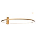 Lampa sufitowa okrąg złoty 80cm 20W LED do salonu QUEEN C0240 MAXLIGHT
