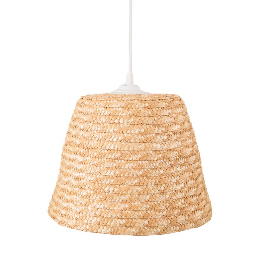 Lampa wisząca ze słomianym kloszem 1xE27 w stylu boho POT P0582 MAXLIGHT