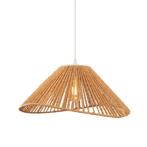 Lampa wisząca z kloszem z plecionego papieru, w stylu boho 1xE27 AMALFI P0577 MAXLIGHT