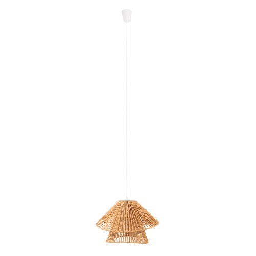 Lampa wisząca z kloszem z plecionego papieru, w stylu boho 1xE27 AMALFI P0578 MAXLIGHT