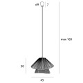 Lampa wisząca z kloszem z plecionego papieru, w stylu boho 1xE27 AMALFI P0578 MAXLIGHT