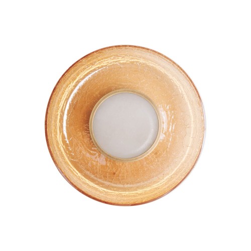 Kinkiet ze szklanym, okrągłym kloszem kolor bursztynowy 1x9W LED SIGNATURE W0352 MAXLIGHT