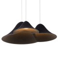 Czarno-szara lampa wisząca z filcem 21W LED do salonu BELLMOND P0565 MAXLIGHT