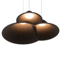 Czarno-szara lampa wisząca z filcem 21W LED do salonu BELLMOND P0565 MAXLIGHT