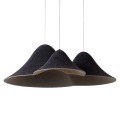Czarno-szara lampa wisząca z filcem 21W LED do salonu BELLMOND P0565 MAXLIGHT