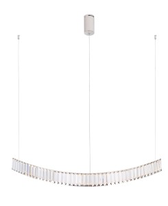 Lampa wisząca z kryształkami w stylu glamour, zaokrąglony klosz P0392 Maxlight