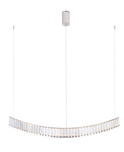Lampa wisząca z kryształkami w stylu glamour, zaokrąglony klosz P0392 Maxlight
