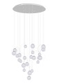 Duża lampa wisząca z kulistymi kloszami do salonu LED ZOE P0386 MAXLIGHT