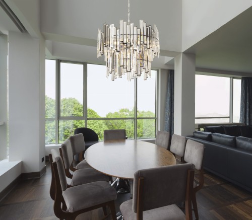 Lampa wisząca żyrandol ze szklanymi kryształkami glamour NEMO P0340 MAXLIGHT