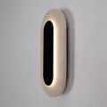 Owalny kinkiet z naturalnym kamieniem 10W LED do salonu TRAVERTINO W0393 MAXLIGHT