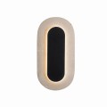 Owalny kinkiet z naturalnym kamieniem 10W LED do salonu TRAVERTINO W0393 MAXLIGHT