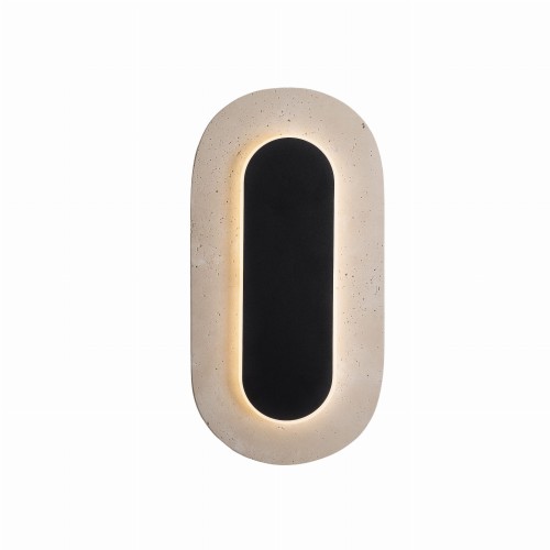Owalny kinkiet z naturalnym kamieniem 10W LED do salonu TRAVERTINO W0393 MAXLIGHT