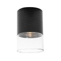 Lampa sufitowa czarna tubka spot ze szklanym kloszem FUSION 7W C0275 MAXLIGHT