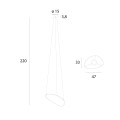Lampa wisząca dekoracyjna z efektownym kloszem złota 17W EMPIRE P0637D Maxlight