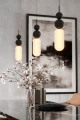 Lampa wisząca czarno-biała elegancka do salonu NOVA 7W LED P0641 MAXLIGHT