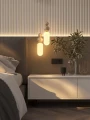 Lampa wisząca dekoracyjna złoto-biała NOVA do sypialni P0642 MAXLIGHT