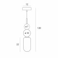 Lampa wisząca dekoracyjna złoto-biała NOVA do sypialni P0642 MAXLIGHT