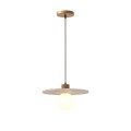 Lampa wisząca z dekoracyjnym, kamiennym dyskiem LANDO klosz kulka P0650 MAXLIGHT