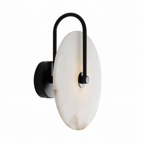 Kinkiet z marmurowym dekoracyjnym dyskiem RETRO do salonu W0401 MAXLIGHT
