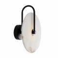 Kinkiet z marmurowym dekoracyjnym dyskiem RETRO do salonu W0401 MAXLIGHT