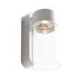 Kinkiet ze szklanym, przezroczystym kloszem do korytarza 7W biały FUSION W0419 MAXLIGHT