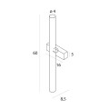Kinkiet minimalistyczny podłużny LED 12W barwa ciepła THORA czarny W0420D MAXLIGHT