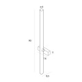 Kinkiet do lustra w łazience IP44 LED 12W  60cm czarny THORA W0421D MAXLIGHT