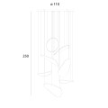 Lampa wisząca złota do przestronnego holu EMPIRE nowoczesna 7xLED Maxlight