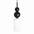 Lampa wisząca czarno-biała elegancka do salonu NOVA 7W LED P0641 MAXLIGHT