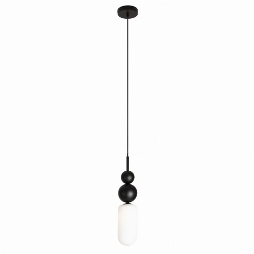 Lampa wisząca czarno-biała elegancka do salonu NOVA 7W LED P0641 MAXLIGHT