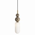 Lampa wisząca dekoracyjna złoto-biała NOVA do sypialni P0642 MAXLIGHT