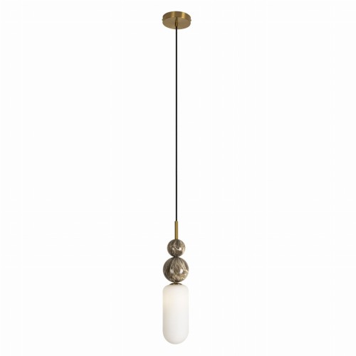 Lampa wisząca dekoracyjna złoto-biała NOVA do sypialni P0642 MAXLIGHT
