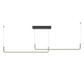 Lampa wisząca czarna podwójna, LED URUS do salonu P0645 MAXLIGHT