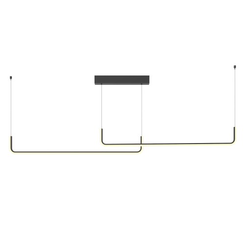 Lampa wisząca czarna podwójna, LED URUS do salonu P0645 MAXLIGHT