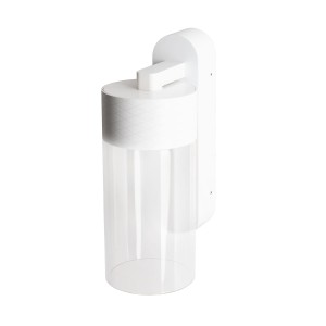 Kinkiet ze szklanym, przezroczystym kloszem do korytarza 7W biały FUSION W0419 MAXLIGHT