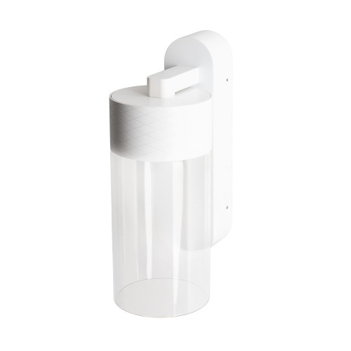 Kinkiet ze szklanym, przezroczystym kloszem do korytarza 7W biały FUSION W0419 MAXLIGHT