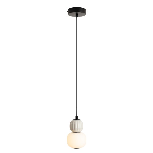 Maxlight P0624 LAMPA WISZACA MODERN 5W, OPAL + LIGHT GREY