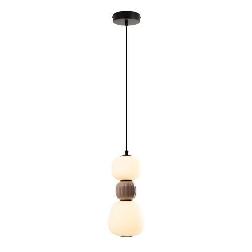 Maxlight P0627 LAMPA WISZACA MODERN 13W, OPAL + LIGHT GREY