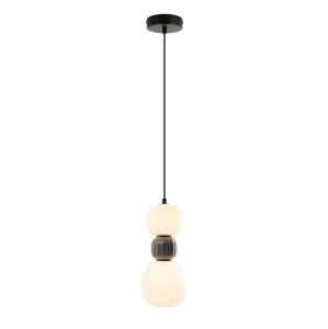 Maxlight P0629 LAMPA WISZACA MODERN 13W, OPAL + DARK GREY
