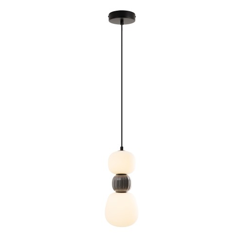 Maxlight P0629 LAMPA WISZACA MODERN 13W, OPAL + DARK GREY